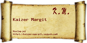 Kaizer Margit névjegykártya